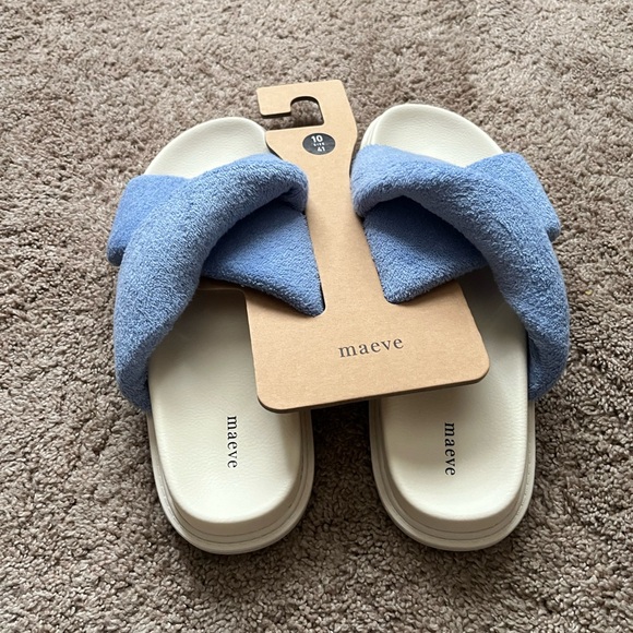 Anthropologie Maeve Terry Slide Sandals size 9 summer minimalist preppy - Picture 7 of 7